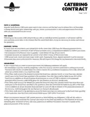 Catering Contract Proposal Letter Template