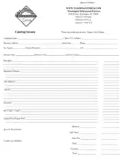 Catering Proposal Invoice Cover Template
