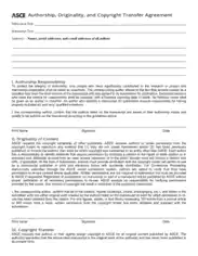 Authorship Transfer Agreement Template