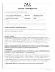 Free Download PDF Books, Copyright Transfer Agreement Template