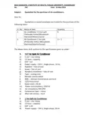 Air Conditioner Purchase Order Quotation Pdf Template