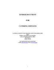 Free Download PDF Books, Catering Services Quotation Template