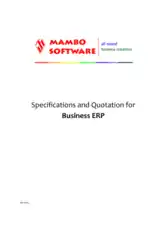 ERP Software Quotation Template