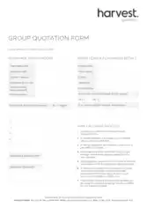 Group Quotation Form Template