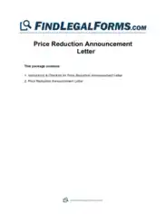 Free Download PDF Books, Price Reduction Announcement Letter Template