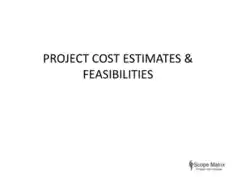 Free Download PDF Books, Project Cost Estimates and Feasibilities Template