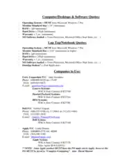 Free Download PDF Books, Quotation For Computer Software Template