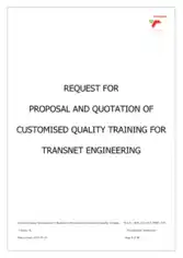 Request For Proposal Quotation Template