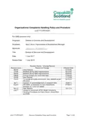 Basic Charity Complaints Handling Policy Template