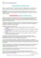 Basic Charity Conflict of Interest Policy Template