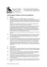 Charity and Academics Service Level Agreement Template