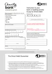 Charity Bank Direct Debit Form Template