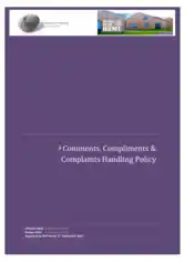 Charity Complaints Handling Policy in Pdf Template