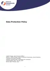 Charity Data Information Protection Policy Template