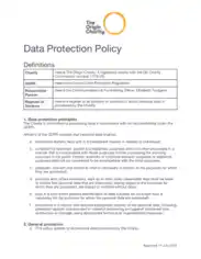 Free Download PDF Books, Charity Data Protection Principal Policy Template