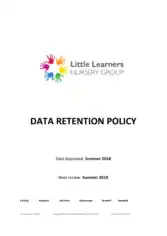 Charity Data Retention Schedule Policy Template