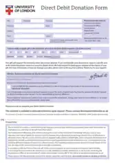 Charity Direct Debit Donation Form Template