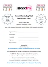 Charity Dog Walk Registration Form Template