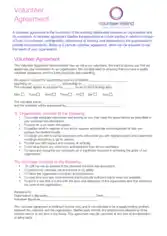 Charity Foundation Volunteer Agreement Template
