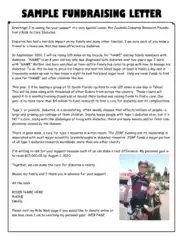 Charity Fundraising Letter in Pdf Template
