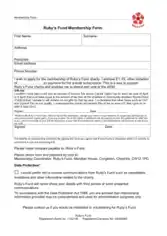 Free Download PDF Books, Charity Rubys Membership Form Template