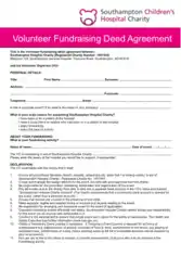 Free Download PDF Books, Charity Volunteer Fundraising Deed Agreement Template