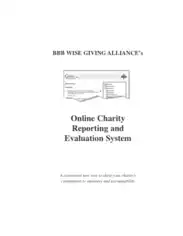 Online Charity Reporting and Evaluation System Template