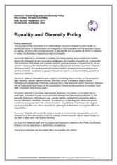 Sample Charity Equality and Diversity Policy Template