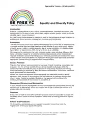 Free Download PDF Books, Simple Charity Diversity Equality Policy Template