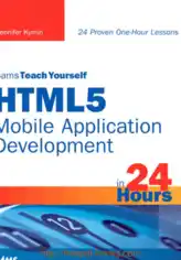 Free Download PDF Books, Teach Yourself HTML5 Mobile Application Development In 24 Hours