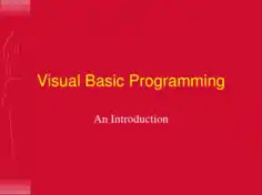 Free Download PDF Books, Visual Basic Programming An Introduction