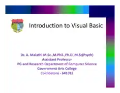 Free Download PDF Books, Intoduction To Visual Basic