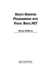 Free Download PDF Books, Object Oriented Programming With Visual Basic .NET