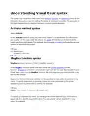 Free Download PDF Books, Understanding Visual Basic Commands and Syntax