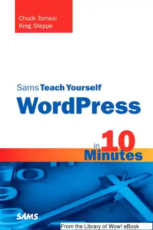 Free Download PDF Books, Sams Teach Yourself WordPress In 10 Minutes