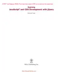 Free Download PDF Books, Beginning JavaScript And CSS Development With jQuery, Pdf Free Download